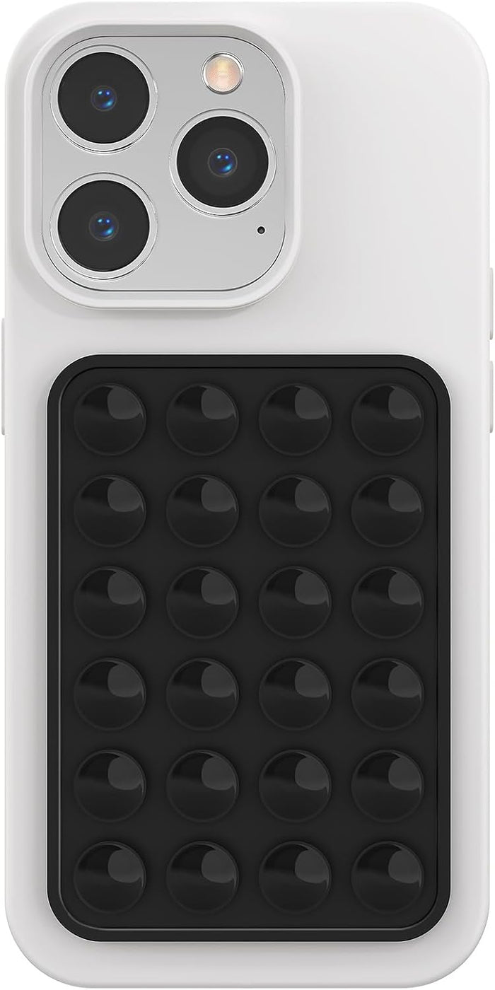 قاعدة شفط لاصقة لتثبيت الموبايل من السيليكون، حامل بقاعدة لاصقة لأجهزة الآيفون وأندرويد، قاعدة لاصقة بدون استخدام اليدين مزودة بوظيفة فيدجيت لتثبيت الموبايل على المراية والتقاط صور السيلفي والفيديو - اللوان متعددة