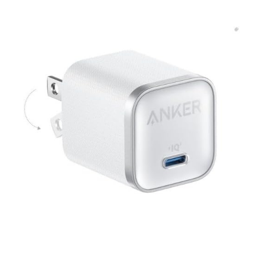 شاحن نانو 45 وات نوع C شحن سريع، شاحن USB نوع C مدمج وقابل للطي لموبايل سامسونج جالاكسي S25 ألترا/سلسلة S24، سلسلة آيفون 16 وماك بوك وبيكسل 9 واي باد من انكر